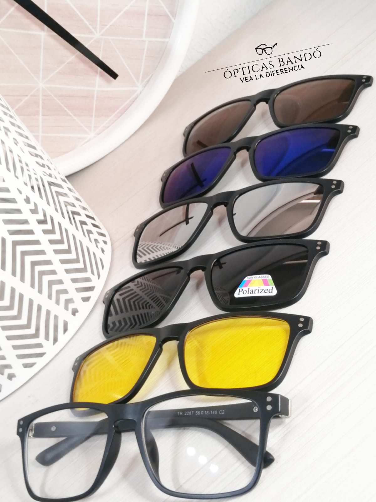Lentes opticos mica de sol hombre y mujer